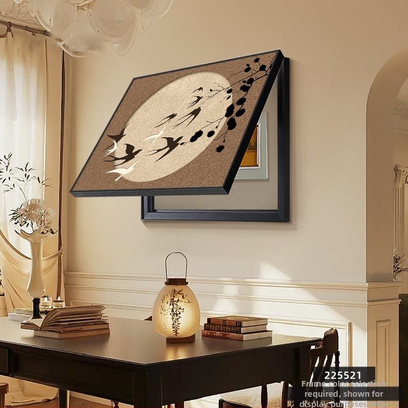 Διακοσμητικός πίνακας για μετρητή - κορνίζα από PS - καμβάς ελαιογραφίας - εκτύπωση Inkjet - μοτίβο φυτών και λουλουδιών - μεσαιωνικό στυλ