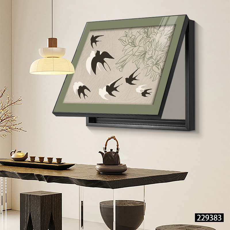 Διακοσμητικός πίνακας για μετρητή - κορνίζα από PS - καμβάς ελαιογραφίας - εκτύπωση Inkjet - μοτίβο φυτών και λουλουδιών - μεσαιωνικό στυλ