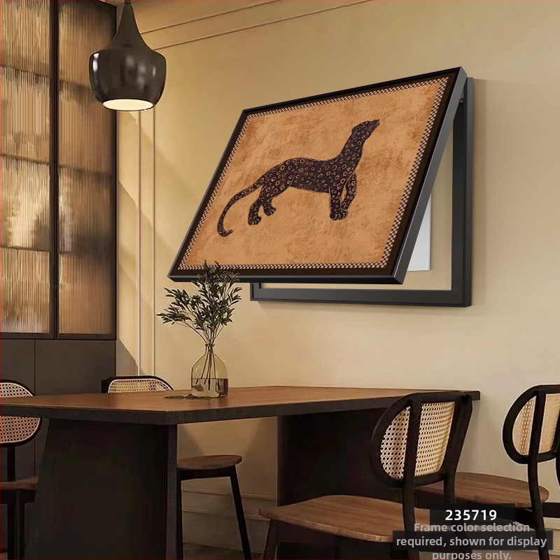 Διακοσμητικός πίνακας για μετρητή - κορνίζα από PS - καμβάς ελαιογραφίας - εκτύπωση Inkjet - μοτίβο φυτών και λουλουδιών - μεσαιωνικό στυλ