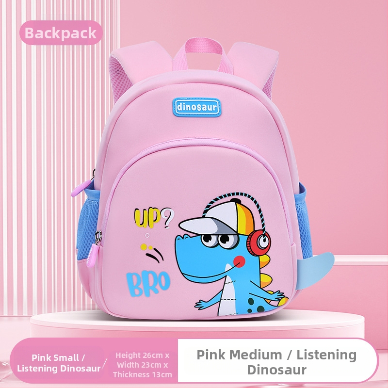 Νηπιαγωγικό σακίδιο με δεινοσαύρο σε κινούμενο σχέδιο; διαπνοή, αδιάβροχο, ultra ελαφρύ και αντιβακτηριακό ύφασμα; ζωϊκό μοτίβο; ιμάντες με μαξιλάρι αέρα