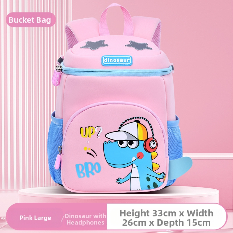 Νηπιαγωγικό σακίδιο με δεινοσαύρο σε κινούμενο σχέδιο; διαπνοή, αδιάβροχο, ultra ελαφρύ και αντιβακτηριακό ύφασμα; ζωϊκό μοτίβο; ιμάντες με μαξιλάρι αέρα