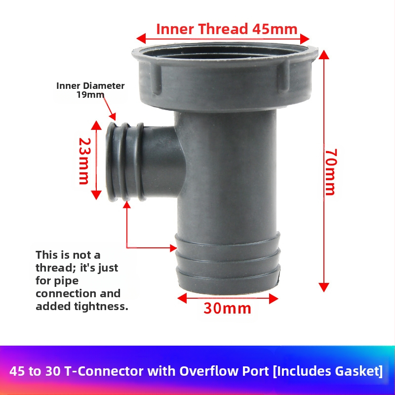 Αξεσουάρ αποχέτευσης νεροχύτη με διπλή κεφαλή, μοντέλο 45/58, υλικό: άλλο, σχέδιο: άλλο