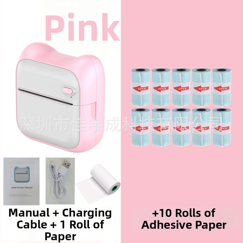 GOTOOGO USB θερμικός φωτοεκτυπωτής 57mm – φορητός τσέπης για μαθητές, συμβατός με Android και iOS