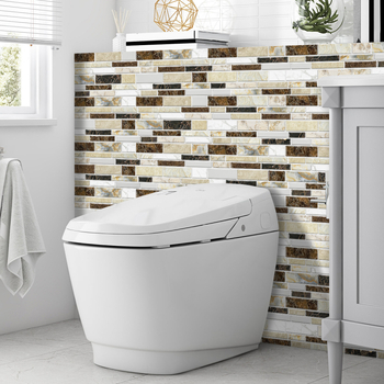 Αυτοκόλλητο τοίχου με μαρμάρινες πλάκες - PVC αδιάβροχο, σετ πολλών τεμαχίων, μοντέρνο μινιμαλιστικό διακοσμητικό τοίχου για μπάνιο και κουζίνα