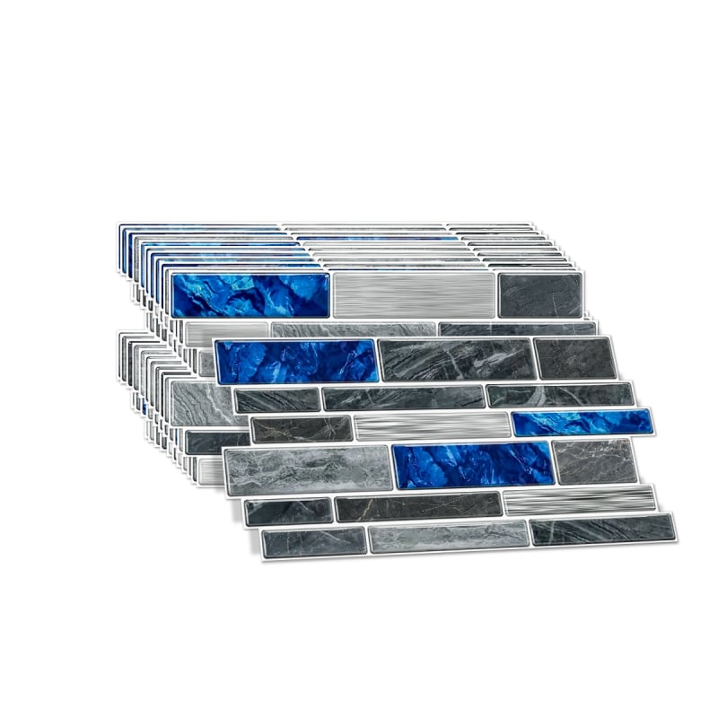 Αυτοκόλλητο τοίχου με μαρμάρινες πλάκες - PVC αδιάβροχο, σετ πολλών τεμαχίων, μοντέρνο μινιμαλιστικό διακοσμητικό τοίχου για μπάνιο και κουζίνα