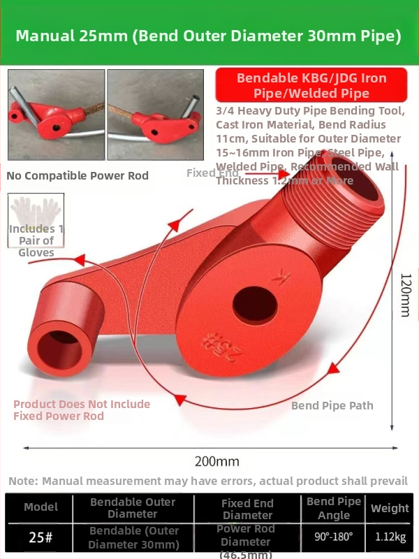 Χειροκίνητο εργαλείο κάμψης σωλήνων για χαλκό, χάλυβα, γαλβανισμένες και σιδερένιες σωλήνες (KBG/IDG)