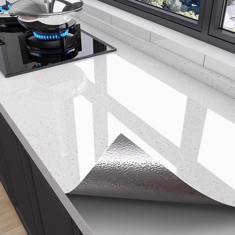 Αυτοκόλλητο Τοίχου Κουζίνας – PVC, Αδιάβροχο, Λίπος-Αντοχής, 5+ Τεμάχια, Εφέ Μαρμάρινων Πλακιδίων
