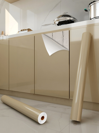 Αυτοκόλλητο φιλμ ανακαίνισης ντουλαπιών για πόρτες κουζίνας – PVC υλικό, αδιάβροχο και αντοχή στο λάδι, ανθεκτικό σε υψηλές θερμοκρασίες, υγρασία, πυροπροστασία, μονοχρωματικό σχέδιο
