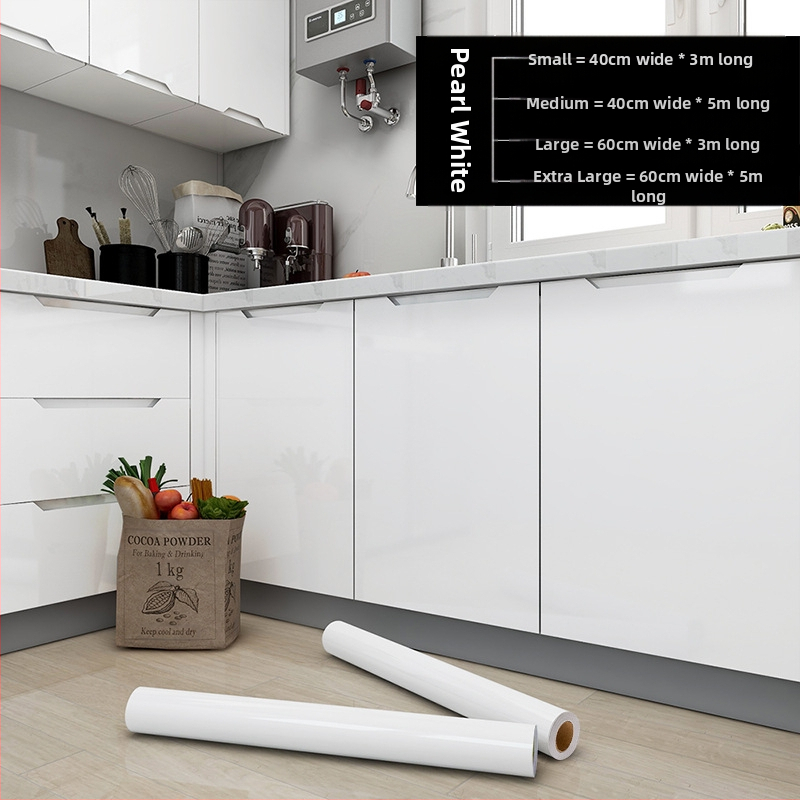 Αυτοκόλλητο φιλμ ανακαίνισης ντουλαπιών για πόρτες κουζίνας – PVC υλικό, αδιάβροχο και αντοχή στο λάδι, ανθεκτικό σε υψηλές θερμοκρασίες, υγρασία, πυροπροστασία, μονοχρωματικό σχέδιο