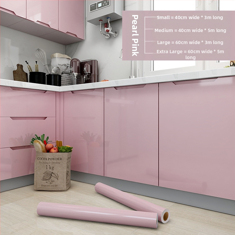 Αυτοκόλλητο φιλμ ανακαίνισης ντουλαπιών για πόρτες κουζίνας – PVC υλικό, αδιάβροχο και αντοχή στο λάδι, ανθεκτικό σε υψηλές θερμοκρασίες, υγρασία, πυροπροστασία, μονοχρωματικό σχέδιο