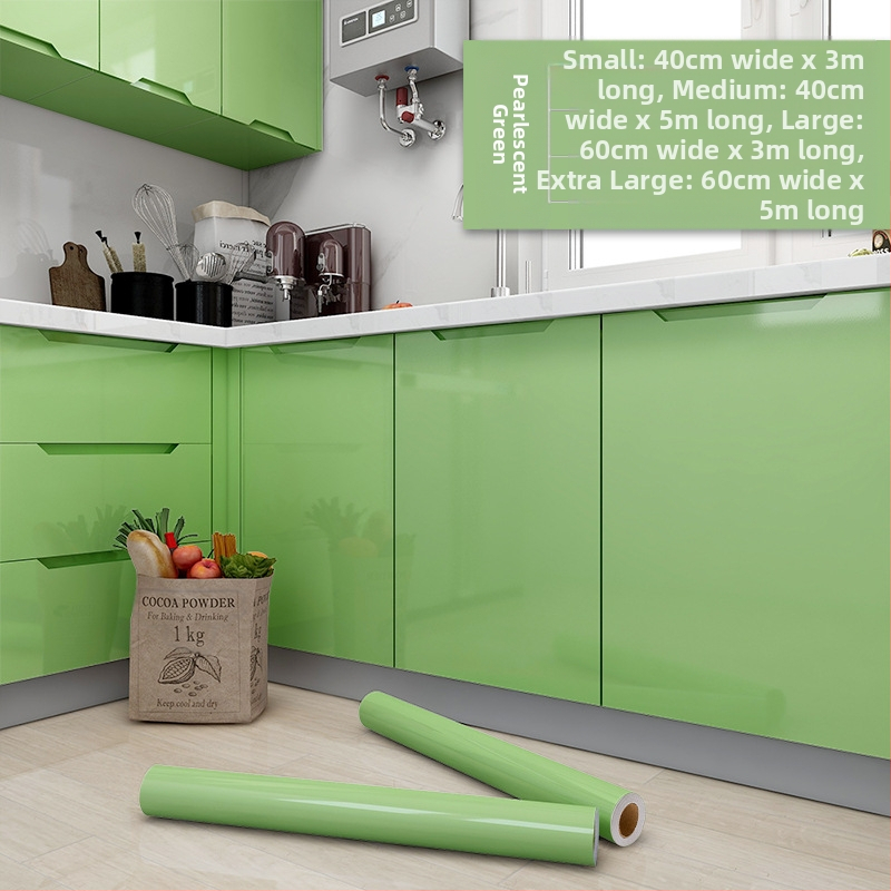 Αυτοκόλλητο φιλμ ανακαίνισης ντουλαπιών για πόρτες κουζίνας – PVC υλικό, αδιάβροχο και αντοχή στο λάδι, ανθεκτικό σε υψηλές θερμοκρασίες, υγρασία, πυροπροστασία, μονοχρωματικό σχέδιο