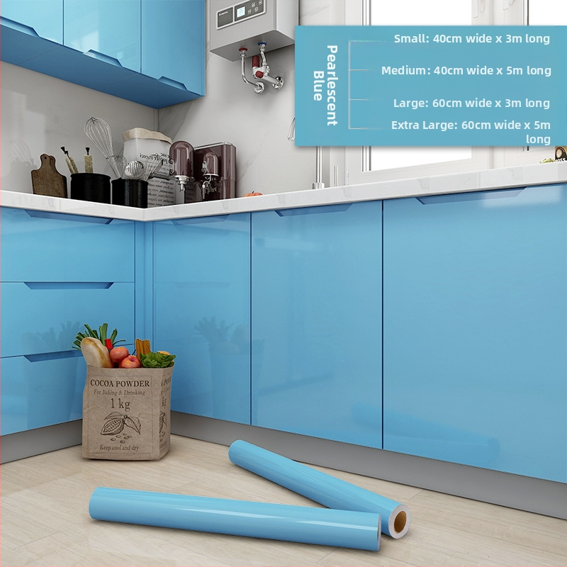 Αυτοκόλλητο φιλμ ανακαίνισης ντουλαπιών για πόρτες κουζίνας – PVC υλικό, αδιάβροχο και αντοχή στο λάδι, ανθεκτικό σε υψηλές θερμοκρασίες, υγρασία, πυροπροστασία, μονοχρωματικό σχέδιο