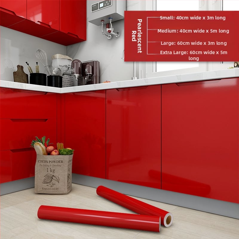 Αυτοκόλλητο φιλμ ανακαίνισης ντουλαπιών για πόρτες κουζίνας – PVC υλικό, αδιάβροχο και αντοχή στο λάδι, ανθεκτικό σε υψηλές θερμοκρασίες, υγρασία, πυροπροστασία, μονοχρωματικό σχέδιο