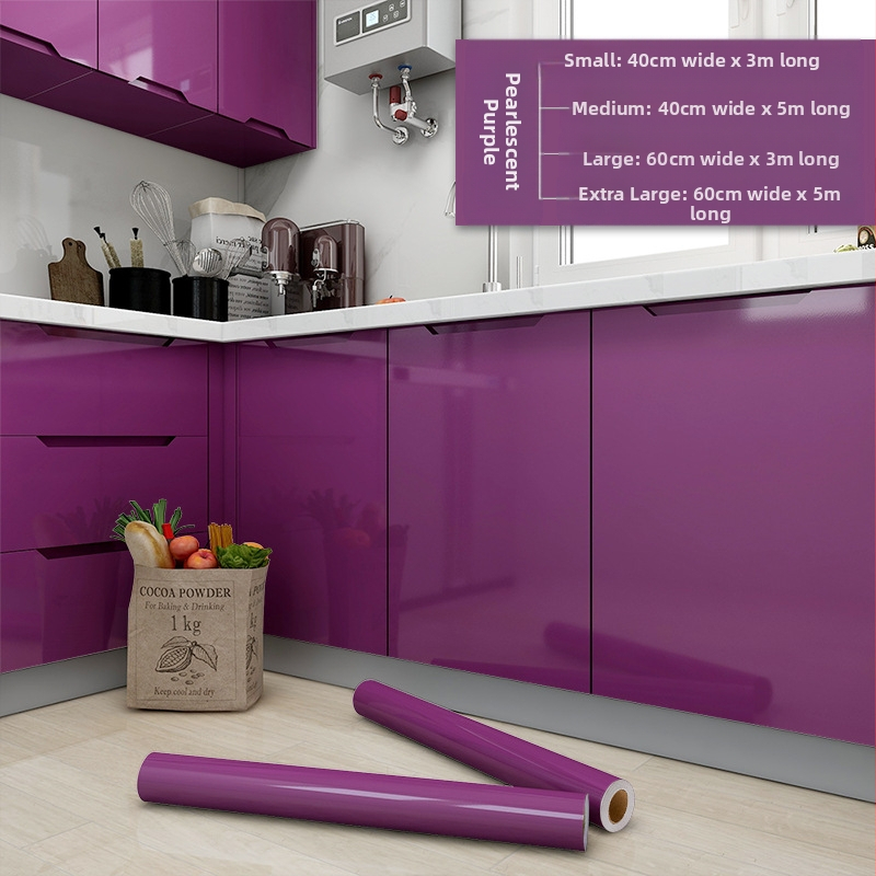 Αυτοκόλλητο φιλμ ανακαίνισης ντουλαπιών για πόρτες κουζίνας – PVC υλικό, αδιάβροχο και αντοχή στο λάδι, ανθεκτικό σε υψηλές θερμοκρασίες, υγρασία, πυροπροστασία, μονοχρωματικό σχέδιο