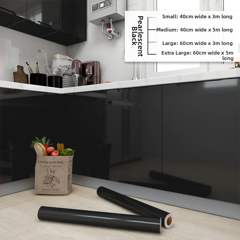 Αυτοκόλλητο φιλμ ανακαίνισης ντουλαπιών για πόρτες κουζίνας – PVC υλικό, αδιάβροχο και αντοχή στο λάδι, ανθεκτικό σε υψηλές θερμοκρασίες, υγρασία, πυροπροστασία, μονοχρωματικό σχέδιο