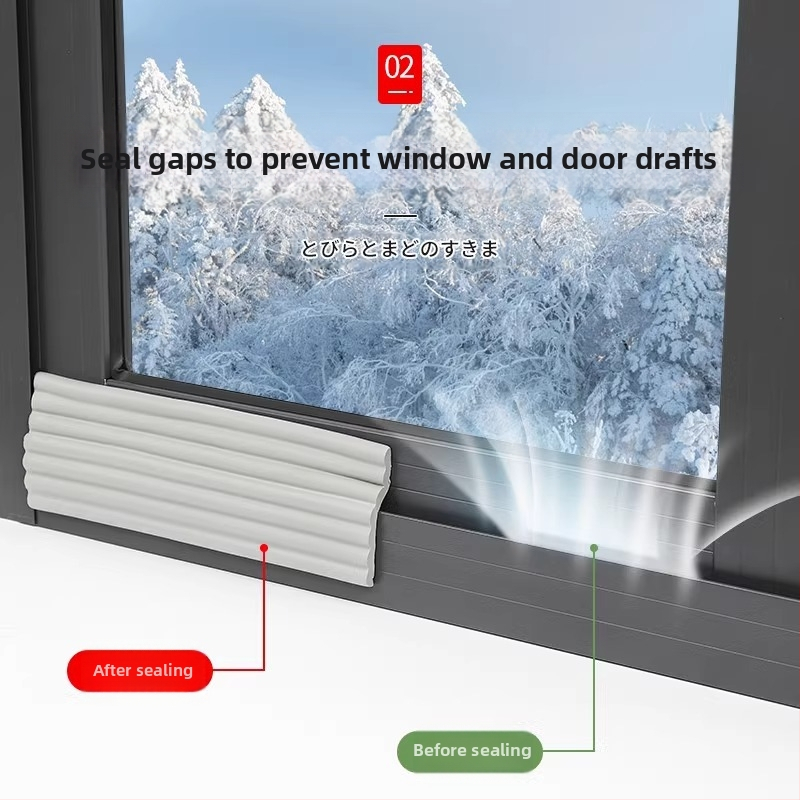 Уплътнителна лента за прозорци The First Force – Регулярен тип; за прозорци; ветроустойчива и топлоизолационна лента за прозорци с висока температурна устойчивост, износоустойчивост, устойчивост на стареене и корозия.