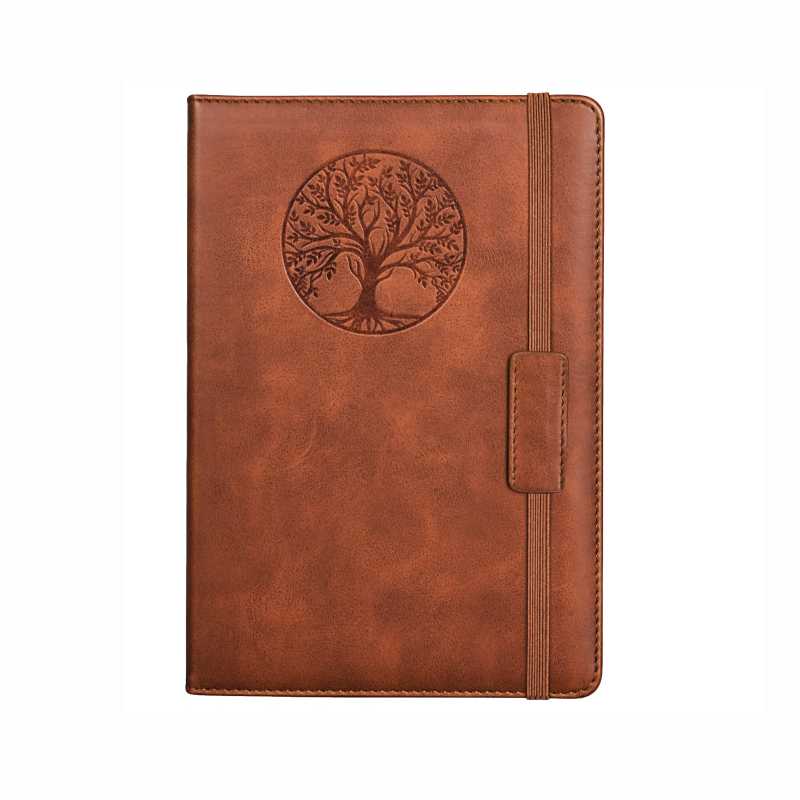 Jegyzetfüzet imitáció bőr borítóval, záró ragasztott kötés, Dowling papír, 100 g, 200–300 oldal, üzleti irodai stílus