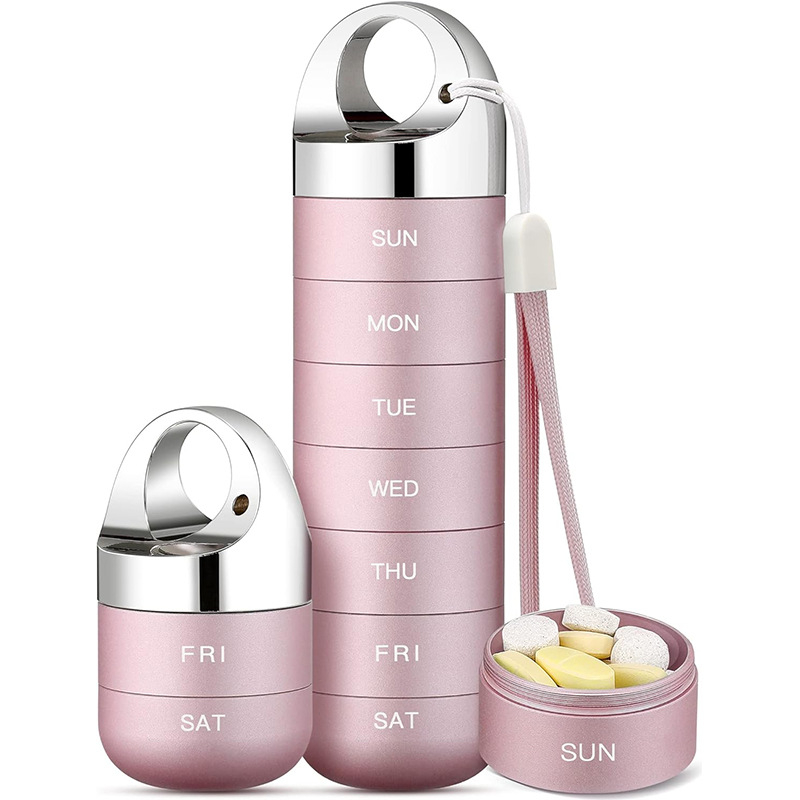 Κουτί χαπιών από κράμα αλουμινίου, σφραγισμένο και αδιάβροχο, με 7 διαμερίσματα και διαχωριστικά, κατάλληλο για εξωτερική πρώτη βοήθεια