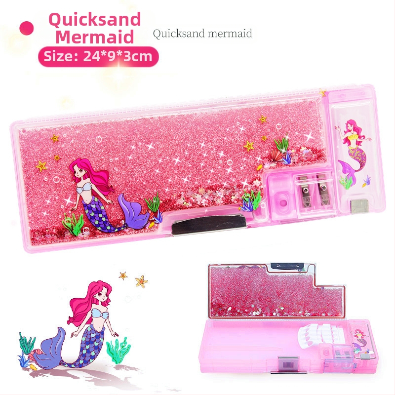 Jin Mai πλαστικό πολυλειτουργικό κουτί μολυβιών για παιδιά, σχέδιο κινούμένων σχεδίων, για μαθητές δημοτικού