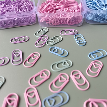 Mini szív alakú, fém papírklipsz, dobozos csomagolás, modell Mini Love Paper Clip