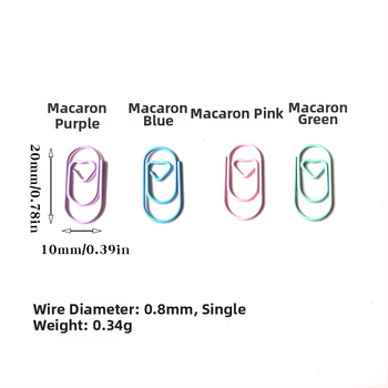 Mini szív alakú, fém papírklipsz, dobozos csomagolás, modell Mini Love Paper Clip