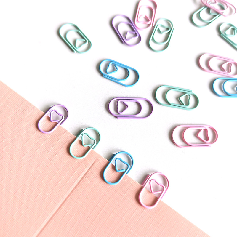Mini szív alakú, fém papírklipsz, dobozos csomagolás, modell Mini Love Paper Clip