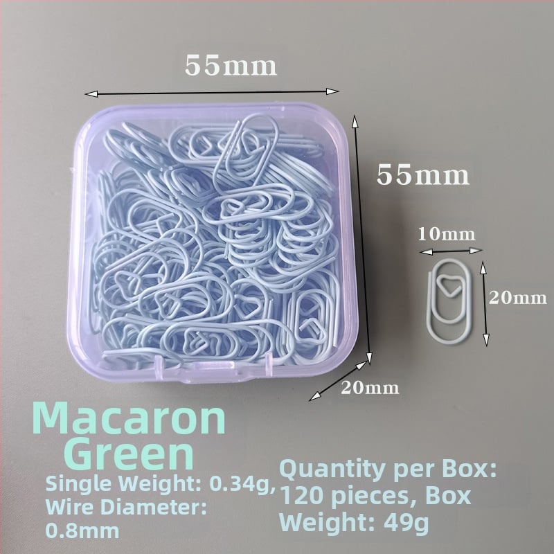 Mini szív alakú, fém papírklipsz, dobozos csomagolás, modell Mini Love Paper Clip