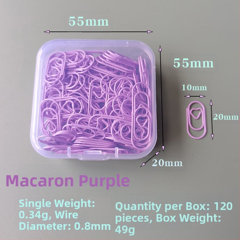 Mini szív alakú, fém papírklipsz, dobozos csomagolás, modell Mini Love Paper Clip