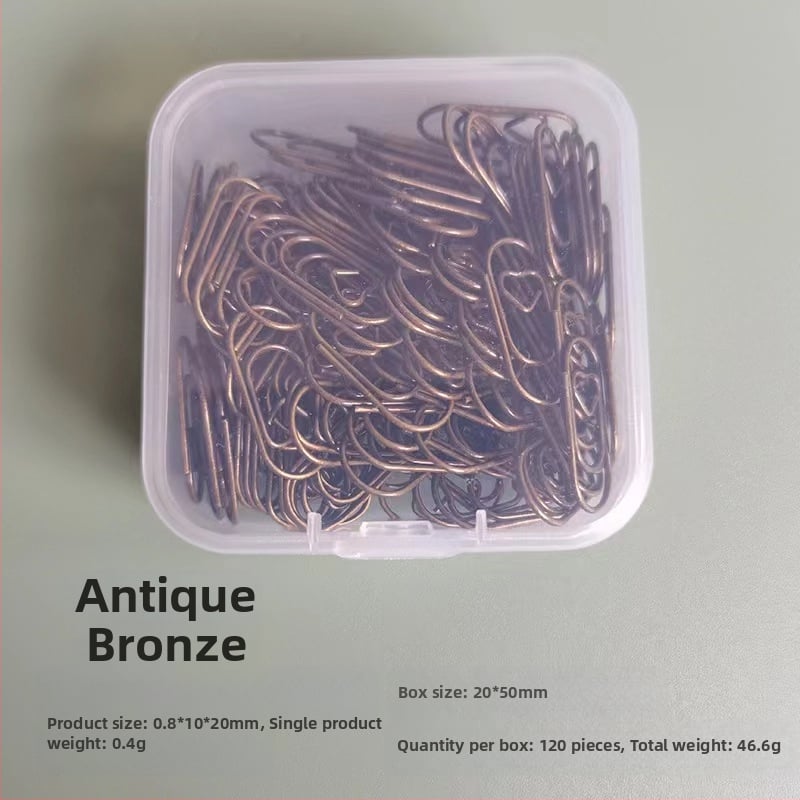 Mini szív alakú, fém papírklipsz, dobozos csomagolás, modell Mini Love Paper Clip