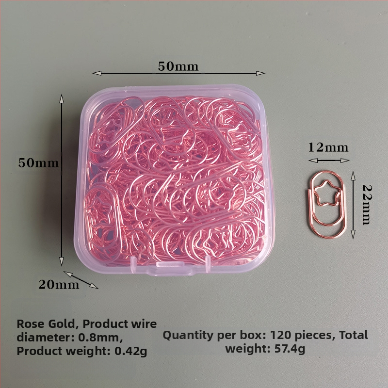 Mini szív alakú, fém papírklipsz, dobozos csomagolás, modell Mini Love Paper Clip