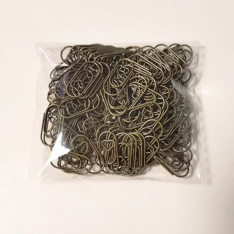 Mini szív alakú, fém papírklipsz, dobozos csomagolás, modell Mini Love Paper Clip