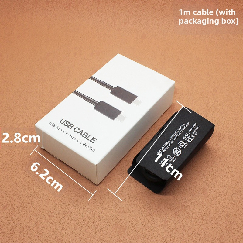 Type-C įkrovimo kabelis, Greita įkrova, 5A, TPE