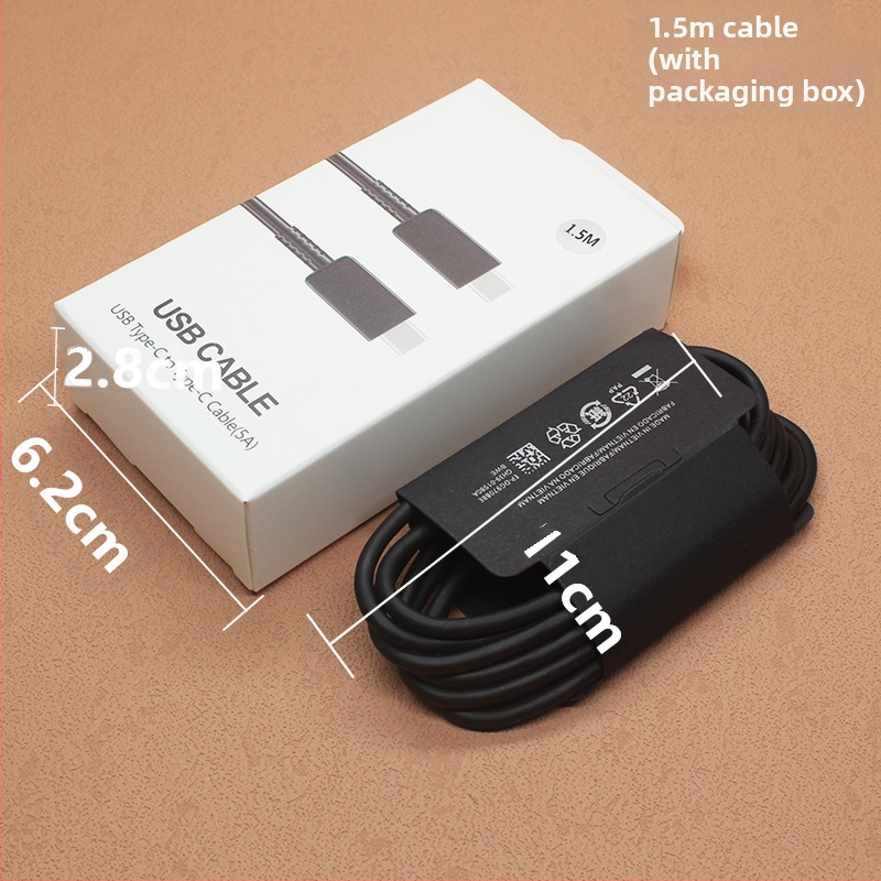 Type-C įkrovimo kabelis, Greita įkrova, 5A, TPE