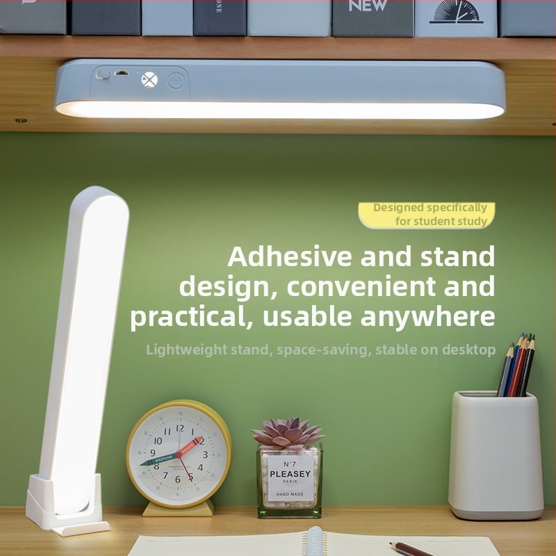 Учебна настолна лампа с защита на очите, дистанционно управление, три температури на светлината, вградена батерия, лампа за учене