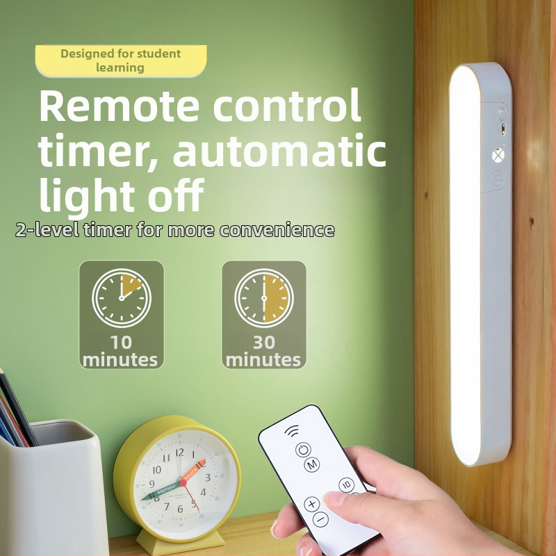 Учебна настолна лампа с защита на очите, дистанционно управление, три температури на светлината, вградена батерия, лампа за учене