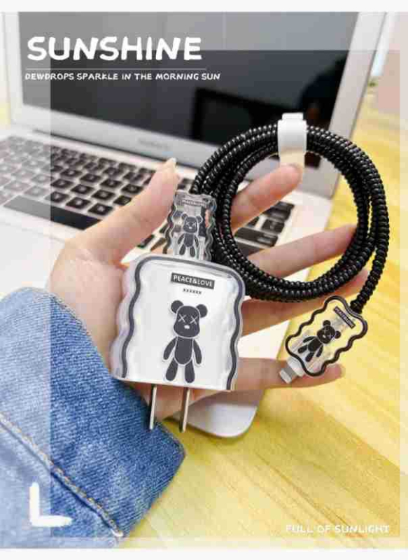 Apple 20W įkroviklio apsauginė dėžutė su kabelio apsaugos virvele iPhone 15