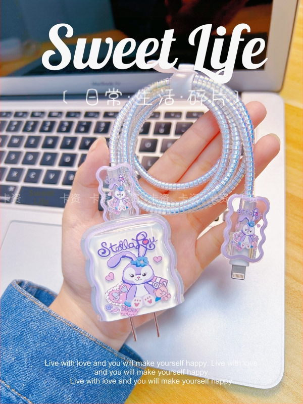 Apple 20W įkroviklio apsauginė dėžutė su kabelio apsaugos virvele iPhone 15