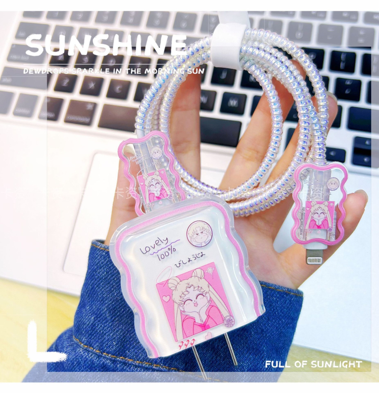 Apple 20W įkroviklio apsauginė dėžutė su kabelio apsaugos virvele iPhone 15