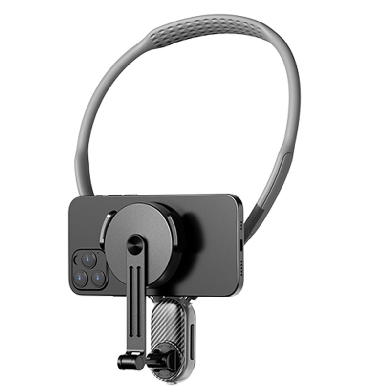 NOZI kaklo laikiklis sportinei kamerai – pirmojo asmens vaizdas, 360° įrašas su išmaniuoju telefonu, lydinio korpusas, pritaikymas palaikomas, vaizdo stabilizavimas