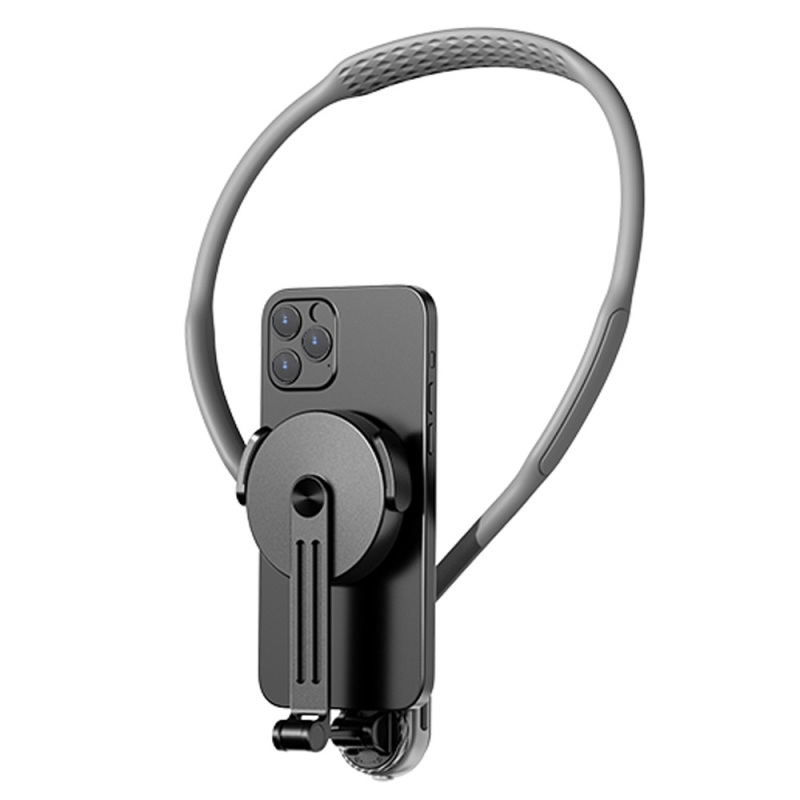 NOZI kaklo laikiklis sportinei kamerai – pirmojo asmens vaizdas, 360° įrašas su išmaniuoju telefonu, lydinio korpusas, pritaikymas palaikomas, vaizdo stabilizavimas