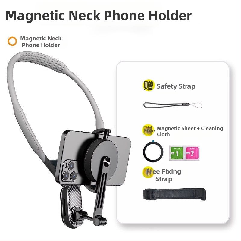 NOZI kaklo laikiklis sportinei kamerai – pirmojo asmens vaizdas, 360° įrašas su išmaniuoju telefonu, lydinio korpusas, pritaikymas palaikomas, vaizdo stabilizavimas