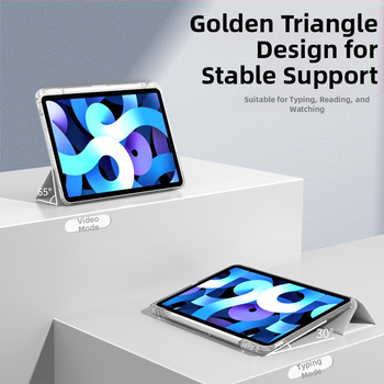 Θήκη iPad με συνθετικό δέρμα, ανάγλυφη υφή, μαγνητική βάση, ανθεκτική στις πτώσεις, διαχείριση θερμότητας