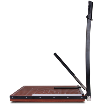 Deli ručni rezač papira s drveno-metalnom konstrukcijom, čelična oštrica, za vizitke i fotografije