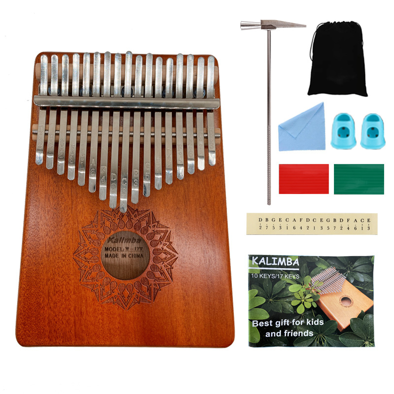 Wensheng Kalimba 17-Tone Thumb Piano – Επαγγελματικού επιπέδου όργανο, Μοντέλο 17 Tone, W-17T, Συσκευασία σε χαρτοκιβώτιο