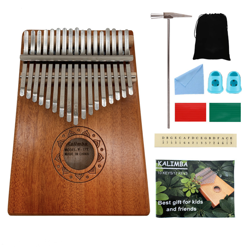 Wensheng Kalimba 17-Tone Thumb Piano – Επαγγελματικού επιπέδου όργανο, Μοντέλο 17 Tone, W-17T, Συσκευασία σε χαρτοκιβώτιο