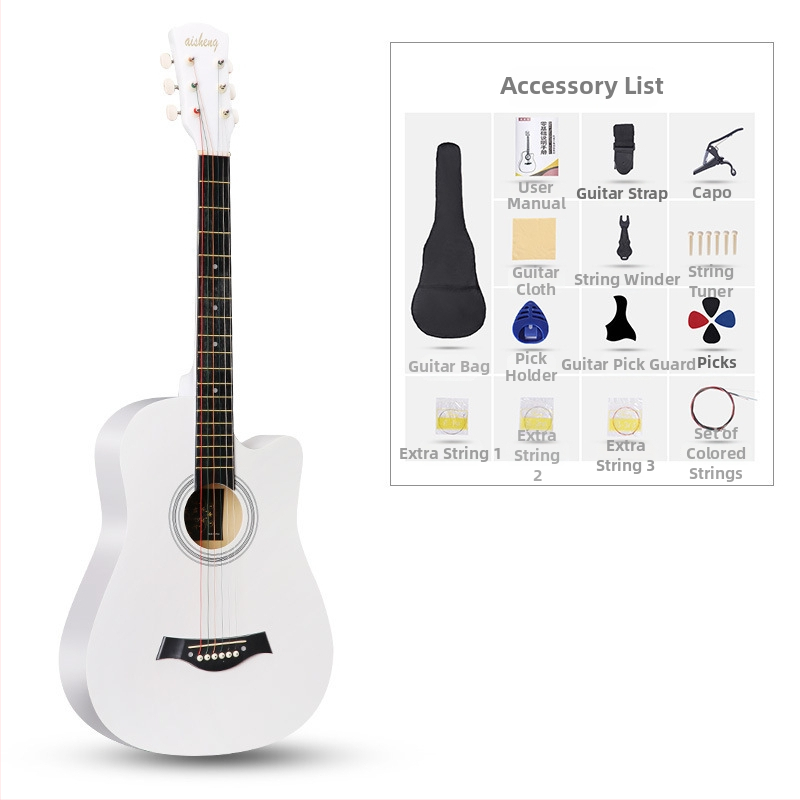 Ai Sheng φολκ κιθάρα, σώμα από basswood, ταστιέρα ABS, μοντέλο 38-41