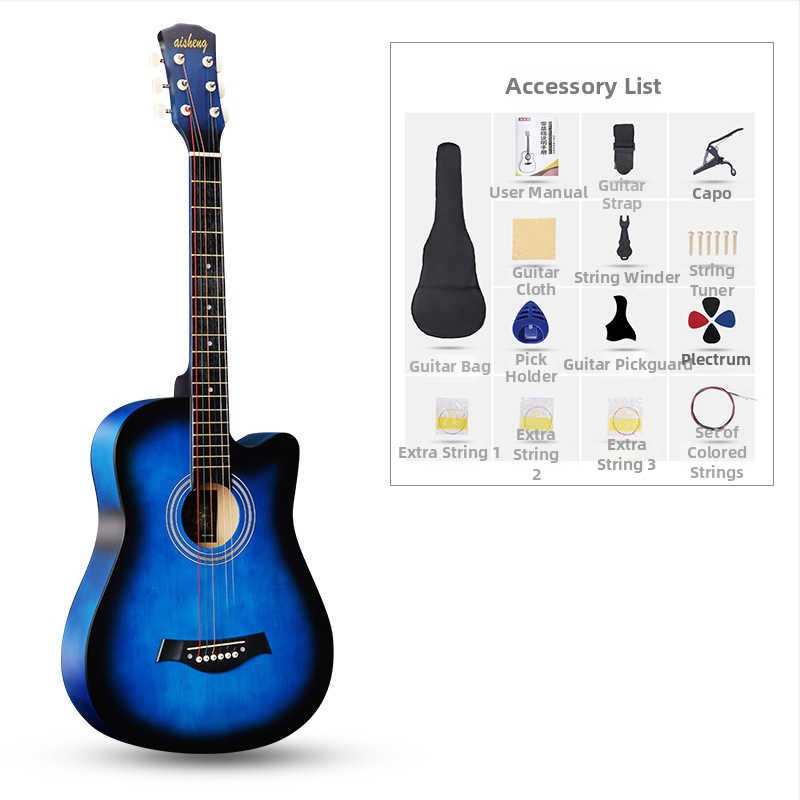 Ai Sheng φολκ κιθάρα, σώμα από basswood, ταστιέρα ABS, μοντέλο 38-41