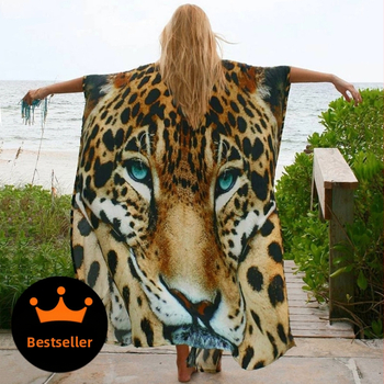 Плажна рокля за покриване на тялото с четирипосочно разтягане, 100% полиестер, 220 g/m², подплата полиестер, за възрастни жени, подходяща за плуване и плаж.