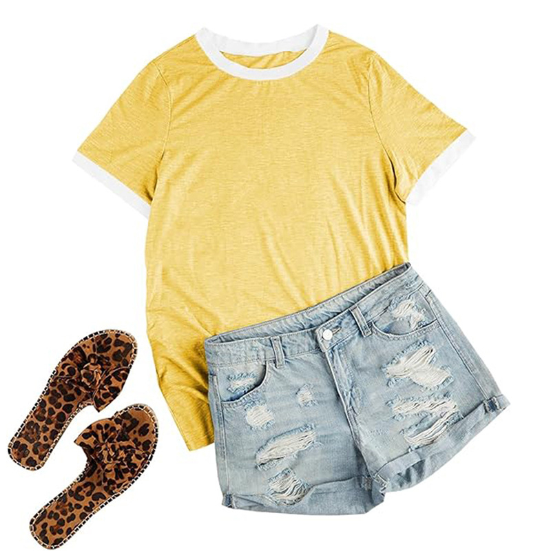 Γυναικείο T-shirt με εκτύπωση, 90–95% πολυεστέρας, κοντά μανίκια, λαιμόκοψη crewneck