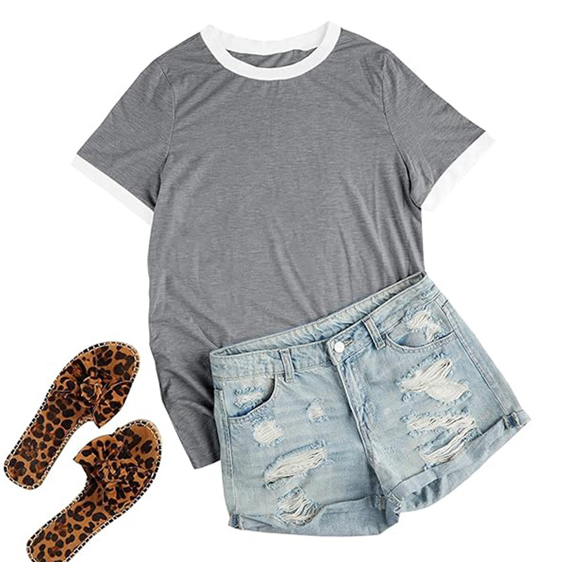 Γυναικείο T-shirt με εκτύπωση, 90–95% πολυεστέρας, κοντά μανίκια, λαιμόκοψη crewneck